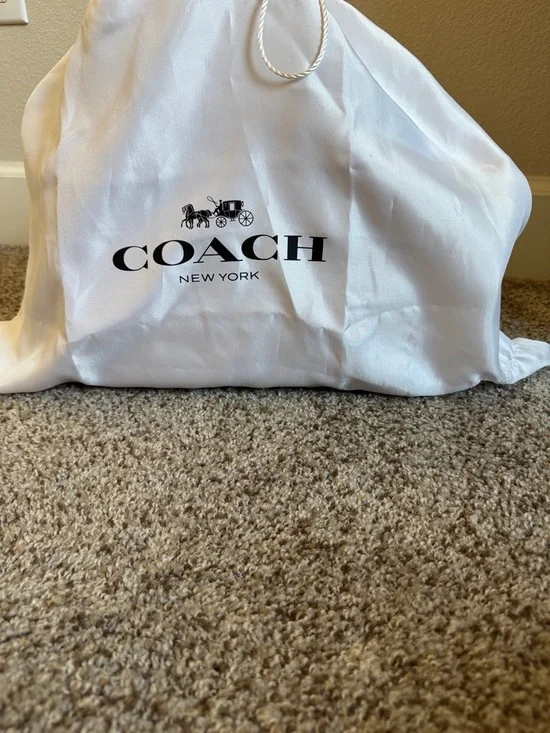 Coach Empire Carryall 28 Leather Tan Crossbody Satchel - Picture 6 of 6